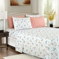 thumbnail image 1 of Ultra Soft High Quality Adult/Teen Microfiber Bed Sheet Set, Wrinkle Resistant 4-Piece Floral Bed Sheet Set, Twin, Celia Pink, 1 of 5