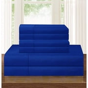 Elegant Comfort 5-piece Bed Sheet Set ,Fitted,Flat, Pillow Cases 1500 Collections ,Split King Royal Blue