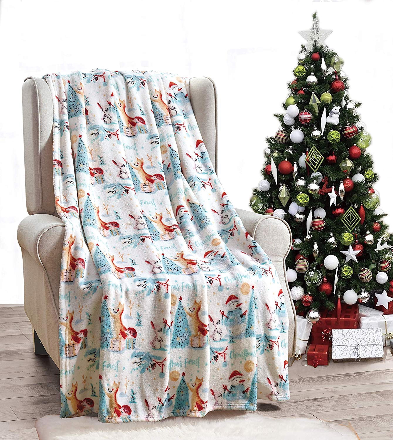 Elegant Comfort 50 x 60 Blanket Gift Christmas Throw