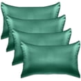 thumbnail image 1 of Elegant Comfort 6-PACK Cooling Viscose Satin Pillowcase Set with Hidden Zipper closure, Silky Smooth for Best Hair and Skin Care-Beautiful Gift Box-6-Piece Satin Pillowcase Set, King, Hunter Green, 1 of 9
