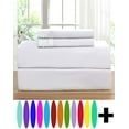 thumbnail image 1 of Elegant Comfort 6 Piece Bed Sheets, 1500 Thread Count MicrofiberFull, White, 1 of 5