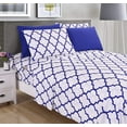 thumbnail image 1 of Elegant Comfort 6 Piece Bed Sheets King Orange Quatrefoil 1500 Series Polyester, 1 of 5