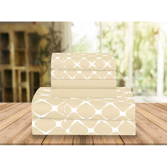 Elegant Comfort 6 Piece Bed Sheets Polyester Full Bloomingdale Linen Cream
