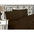 thumbnail image 1 of Elegant Comfort 6 Piece Bed Sheets Polyester Full Brown 1800 Thread Count, 1 of 4