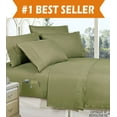 thumbnail image 1 of Elegant Comfort 6 Piece Bed Sheets Polyester Full Green 1500 Series, 1 of 3