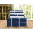 thumbnail image 1 of Elegant Comfort 6 Piece Bed Sheets Polyester Full Plaid Navy Blue Plaid, 1 of 5