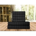 thumbnail image 1 of Elegant Comfort 6 Piece Bed Sheets Polyester Full Stripe Black Stripe Sheet Set, 1 of 5