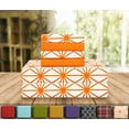 thumbnail image 1 of Elegant Comfort 6 Piece Bed Sheets Polyester Queen Cube Joyful Orange Cube, 1 of 5