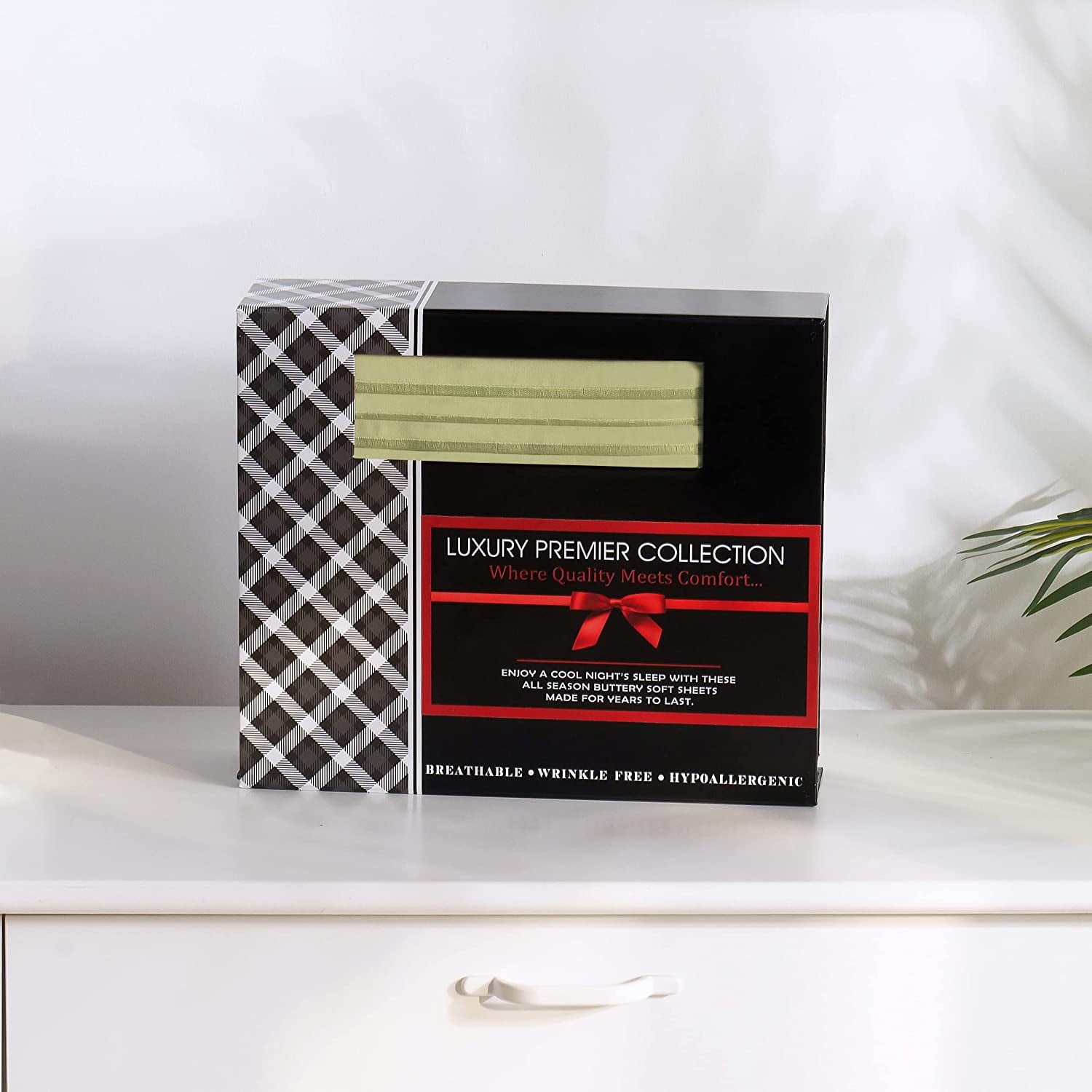 Elegant Comfort 6 Piece Bed Sheets Polyester Twin/Twin Xl Green 1500 Thread Count