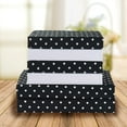 thumbnail image 1 of Elegant Comfort 6 Piece Bed Sheets Polyester Twin/Twin Xl Polkadot Black Polka Dot, 1 of 5