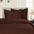 thumbnail image 1 of Elegant Comfort 6-Piece STRIPE Sheet Set, Queen, Chocolate Brown, 1 of 2