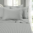 thumbnail image 1 of Elegant Comfort 6-Piece Sheet Set - 1500 Series Hotel Quality Microfiber - Deep Pocket, Wrinkle Resistant 6-Piece Damask Stripe Bed Sheet Set, Full, Silver, 1 of 6