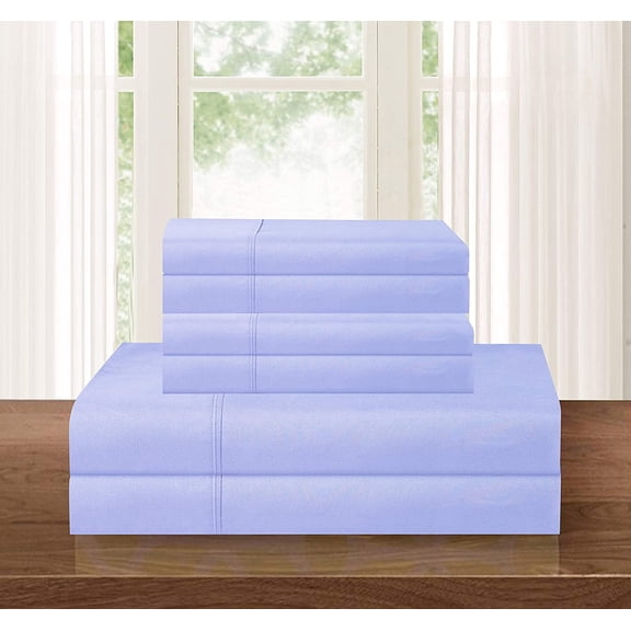 Elegant Comfort 6-piece Bed Sheet Set - Adjustable Bed Sheets, King Lilac