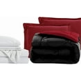 thumbnail image 1 of Elegant Comfort 7-Piece Bed-in-a-Bag Comforter and Sheet Set- 1500 Series 7-Piece Cal King Size Bed-in-a-Bag, Cozy Bed Sheets and Comforter Set, Wrinkle and Stain Resistant, Black/Burgundy, 1 of 4