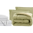 thumbnail image 1 of Elegant Comfort 7-Piece Bed-in-a-Bag Comforter & Sheet Set- Luxury 1500 Thread Count 7-Piece Twin Size Bed-in-a-Bag, Super Cozy Bed Sheets and Comforter Set, Wrinkle and Stain Resistant, Sage/Cream, 1 of 5