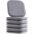 thumbnail image 1 of Elegant Comfort 8 Pack Chair Cushion Covers - Skid-Proof Rubber Backing - 16 x 16 Inch - Thick Dining Square Shape Seat Covers - Comfortable Textured Chair Pads with Ties - Mosaic Pattern, Gray, 1 of 5