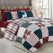 Elegant Comfort 8-Piece Comforter Set with Sheets & Pillowcases, Full/Queen Burgundy