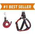 thumbnail image 1 of Elegant Comfort Adjustable Denim Dog Harness, Blue, M (12.9" to 18.99" Chest Size), 2 Pieces Set, 1 of 2
