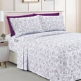 thumbnail image 1 of Elegant Comfort Amelia Paisley Printed 6-Piece Sheet Set, Deep Pocket 1500 Series, Fade and Wrinkle Resistant, Fitted sheets with Smart Pockets, Paisley Sheet Set, Full, Purple, 1 of 5
