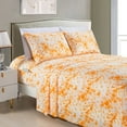thumbnail image 1 of Elegant Comfort Aria Tie-Dye Sheet Set, 6-Piece Set, 1500 Series, Spiral Tie-Dye, Silky Soft, Fade and Wrinkle Resistant, Fitted Sheet with Smart Pockets, 6PC Tie-Dye King, Orange, 1 of 5