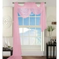 thumbnail image 1 of Elegant Comfort Beautiful Window Panel Curtain Sheer Voile Scarf 55" X 216" Dusty Rose Pink, 1 of 4