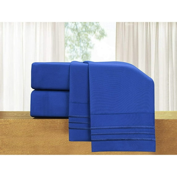 Elegant Comfort Bed Sheet Set Soft 1500 Series Sheet set, California King, Royal Blue