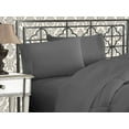 thumbnail image 1 of Bed Sheets Full Gray - Solid Print 1500 Thread Count Microfiber, 1 of 6