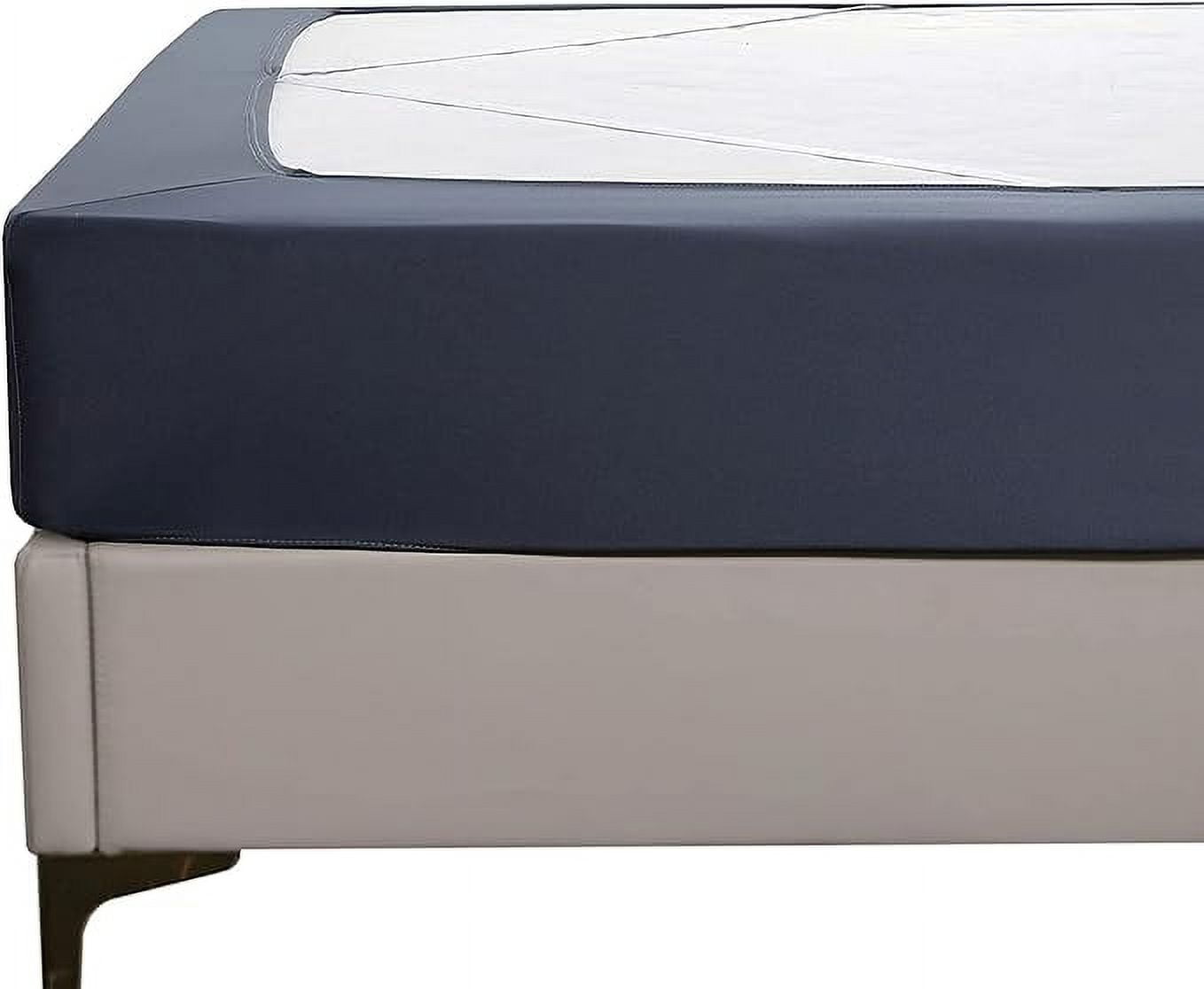 Elegant Comfort Box Spring Cover - Stretchy 4-Way Elastic Jersey Knit Alternative to Bed Skirt, Ultra Soft and Wrinkle-Free, Full, Navy Blue