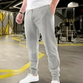 thumbnail image 1 of Elegant Comfort Casual Men's Cotton Fleece Jogger with Pockets - Comfortable Sweatpants for Men - Active Fleece Lounge Pants,Small, Light Gray, 1 of 4
