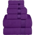 thumbnail image 1 of Elegant Comfort Cotton 6-Piece Towel Set Cotton Bathroom, Purple, 1 of 7