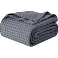thumbnail image 1 of Elegant Comfort Cotton Waffle Blanket, Lightweight All-Season Bed Blanket,Twin Size 68x88 Inches, Gray, 1 of 5