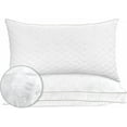thumbnail image 1 of Elegant Comfort Diamond-Stitched Hotel Quality Bed Pillows, Goose-Down Alternative, Plush for Side, Back, and Stomach Sleepers, Fade-Proof and Washable, 2-Pack King, White, 1 of 5