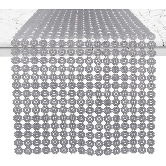 Elegant Comfort Embroidered Eve Table Runner, Decorative Dresser Scarf for Home and Dining Room, Crochet Tabletop Accent for Kitchen, Indoor, and Outdoor Use, 16 X 36 Inches, Gray
