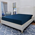 thumbnail image 1 of Elegant Comfort Fitted Sheet Wrinkle-Free 1500 Series 1-Piece Fitted Sheet, Full Size, Navy Blue, 1 of 5