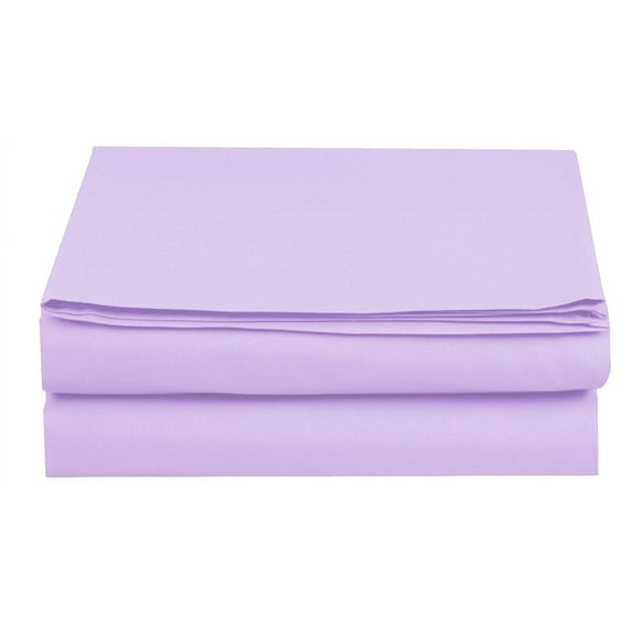 Elegant Comfort Soft Lilac Queen Bed Fitted Sheet, Wrinkle-Free 1500 Series