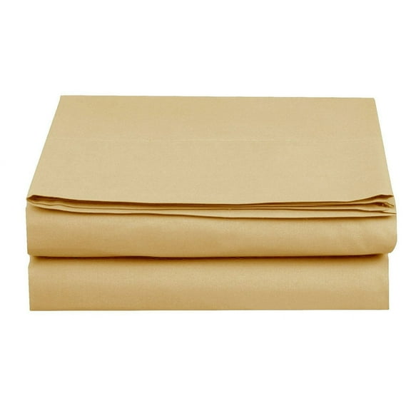 Elegant Comfort Fitted Sheet Wrinkle-Free 1500 Series 1-Piece Fitted Sheet, Twin/Twin XL Size, Gold
