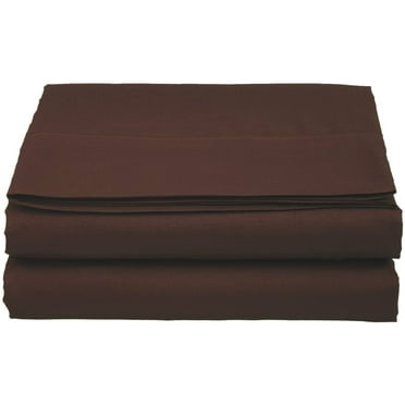 Elegant Comfort Flat Sheet Polyester Full Green Solid 1500 Thread Count