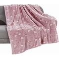 thumbnail image 1 of Elegant Comfort Glow in the Dark Lightweight Throw Blanket - Soft, Fuzzy and Cozy Luminous Blanket - All Season Decorative Perfect Gift for Kids Throw Blankets, 50 X 60 inches, Pink Rainbow, 1 of 7