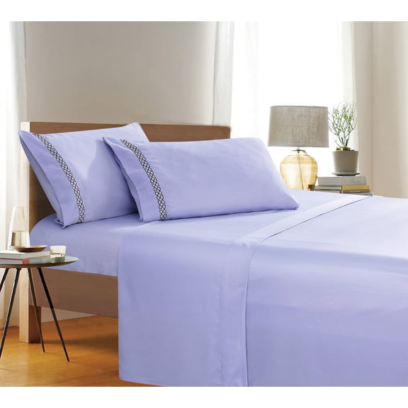 Elegant Comfort Holiday Gift 4 PC Sheet set Bedding Set Queen Lilac