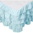thumbnail image 1 of Elegant Comfort Leila Collection Multi-Ruffle Bed Skirt, 1500 Thread Count, Easy Fit Dust Ruffle, 15 inch Drop, Wrinkle and Stain Resistant, MultiRuffle, Cal King, Baby Blue, 1 of 5