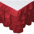 thumbnail image 1 of Elegant Comfort Leila Collection Multi-Ruffle Bed Skirt, 1500 Thread Count Egyptian Quality, Easy Fit Dust Ruffle, 15 inch Drop, Wrinkle and Stain Resistant, MultiRuffle, Twin, Maroon Red, 1 of 5
