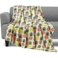 thumbnail image 1 of Elegant Comfort Lightweight Printed Throw Blanket- All Season, Soft, Cozy and Plush- Decorative Throw Blankets, Perfect for Lounging, 50 x 70 inches, Tropical Pineapple, Throw Blanket, 1 of 6