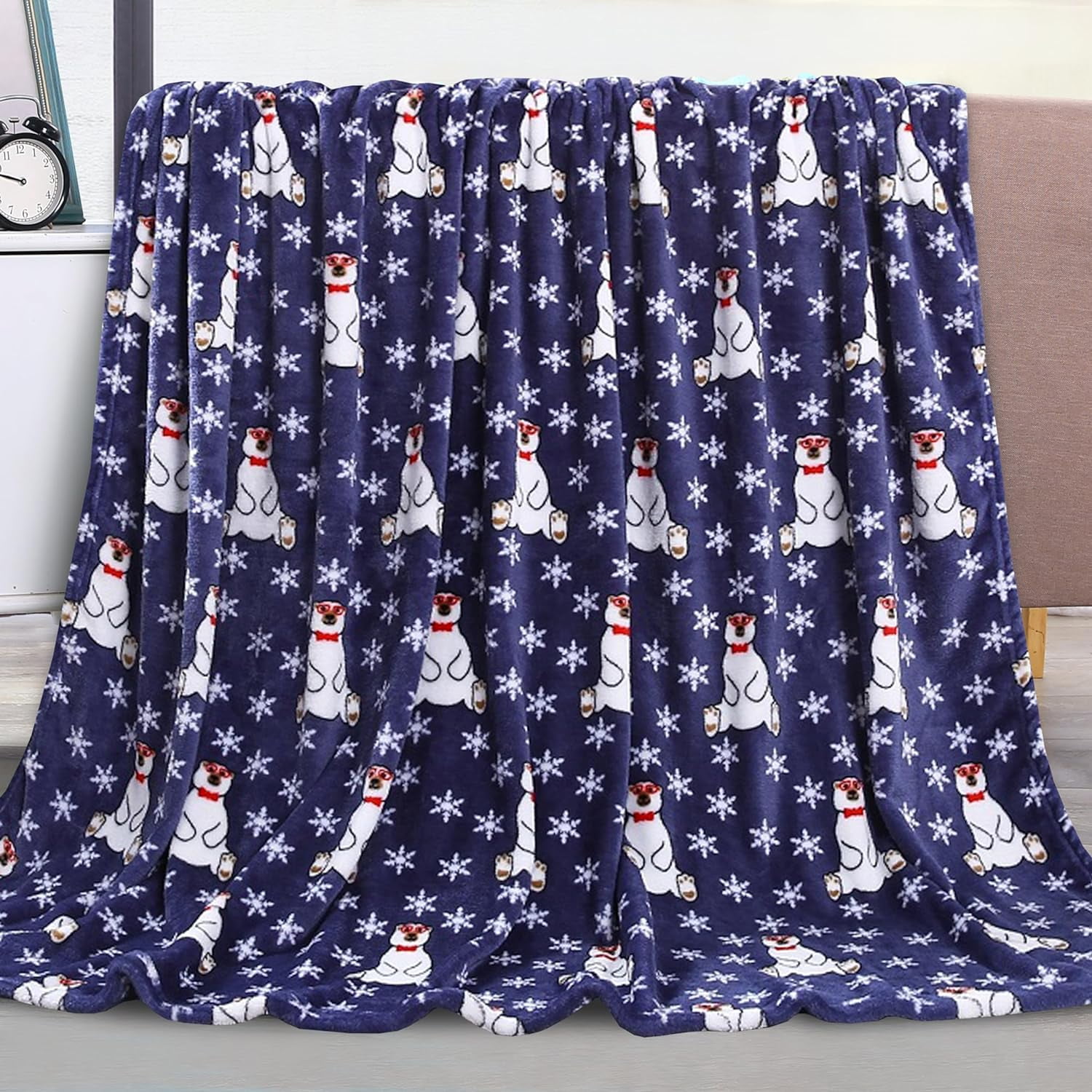 Elegant Comfort Lightweight Printed Throw Blanket All Season, Ultra