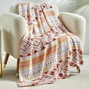Elegant Comfort Lightweight Printed Throw Blanket- All Season, Ultra Soft, Cozy and Plush- Decorative Throw Blankets, Perfect for Lounging, 50 x 60 inches, Nayati, Throw Blanket