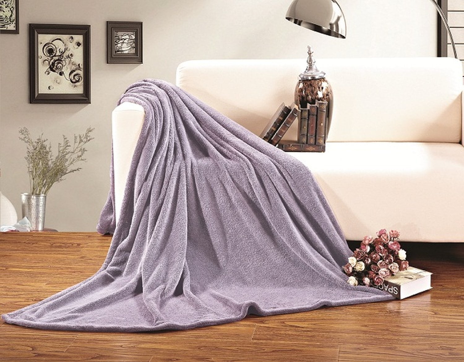 Elegant Comfort Lilac Microfiber Bed Blanket, King - Hypoallergenic