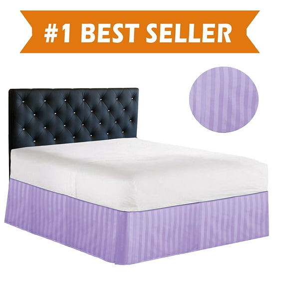 Elegant Comfort Lilac Purple Tailored Fabric Dust Ruffle, Full