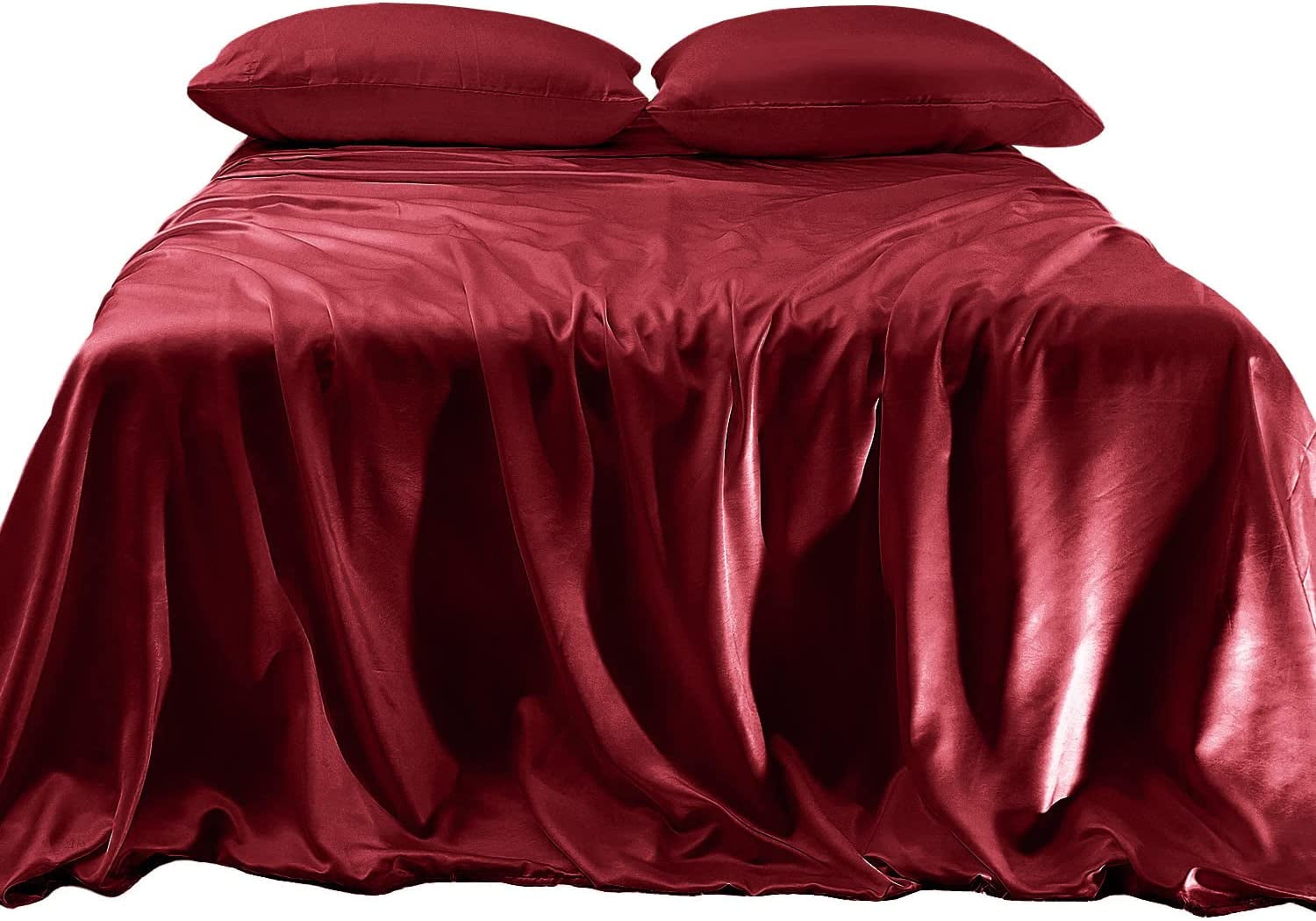 Elegant Comfort Luxurious 4-Piece Silky Satin Sheet Set, Skin and