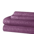 thumbnail image 1 of Elegant Comfort Luxurious Silky Soft Coziest 3-Piece Bed Sheet Set Beautiful Design Wrinkle,Fade and Stain Resistant 100% HypoAllergenic, Twin, Purple-Plum, 1 of 2