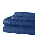 thumbnail image 1 of Elegant Comfort Luxurious Silky Soft Coziest 4-Piece Bed Sheet Set Beautiful Design Wrinkle,Fade and Stain Resistant 100% HypoAllergenic, King, Navy Blue, 1 of 1