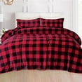 thumbnail image 1 of Elegant Comfort 4-Piece Velvet Plush Flannel Sheet Set , Non Pilling Fuzzy Velvet Flannel Fleece Deep Pocket Sheet Set - King, Buffalo Red, 1 of 5